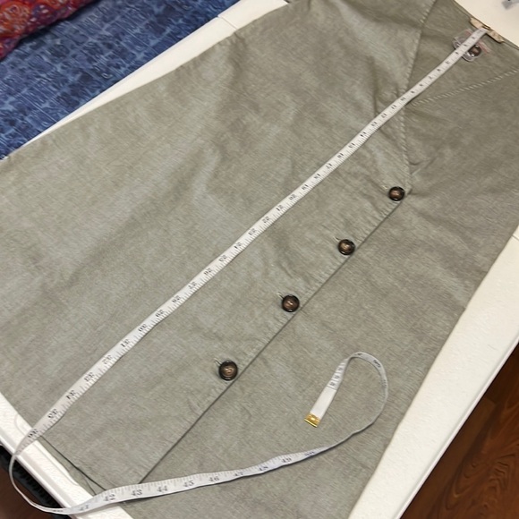 The Royal Standard Dorado Cotton Lightweight Wrap Dress Olive NWT Sz L - Picture 6 of 9